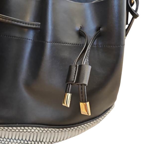 Vince Camuto Leather Leila Drawstring Bucket Bag - Picture 5 of 10